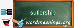 WordMeaning blackboard for sutlership